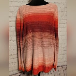 Chico's Pink and Black Knit Sweater